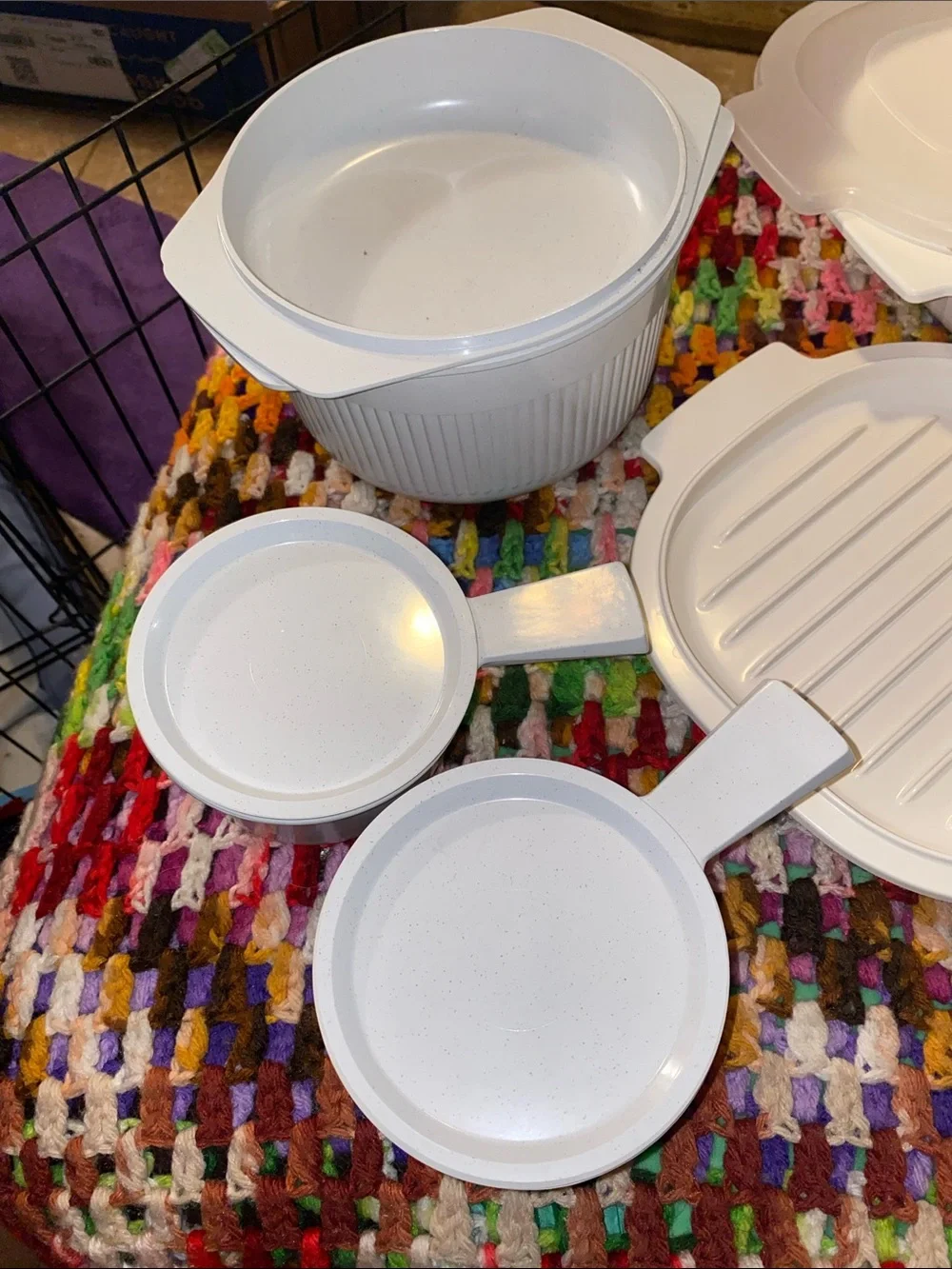 Vintage Nordic Ware & Rubber-ware White Multipiece Food Prep and Serving Set